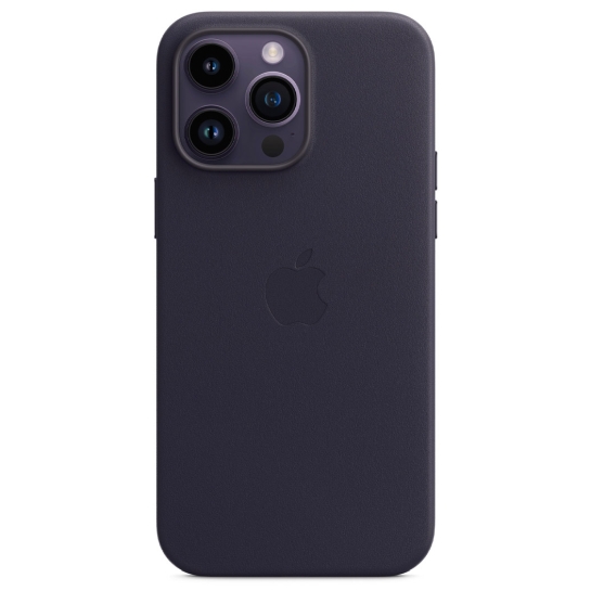 Чохол Apple Leather Case with MagSafe for iPhone 14 Pro Max Ink - ціна, характеристики, відгуки, розстрочка, фото 1
