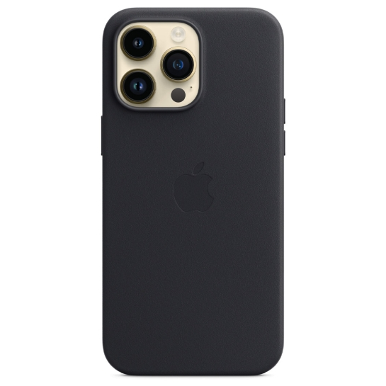 Чохол Apple Leather Case with MagSafe for iPhone 14 Pro Max Midnight - ціна, характеристики, відгуки, розстрочка, фото 1