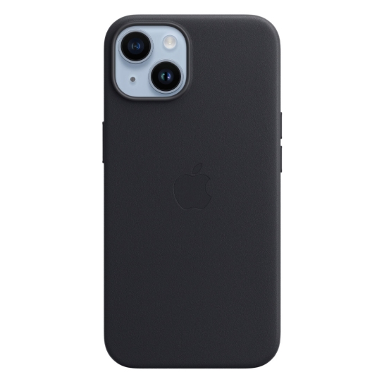 Чохол Apple Leather Case with MagSafe for iPhone 14 Midnight - ціна, характеристики, відгуки, розстрочка, фото 1