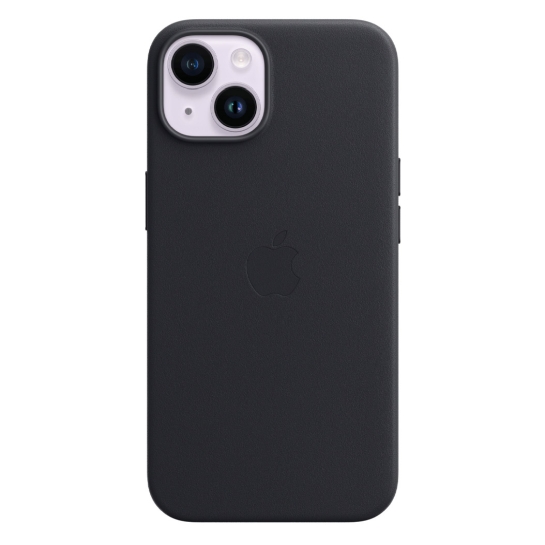 Чехол Apple Leather Case with MagSafe for iPhone 14 Midnight - цена, характеристики, отзывы, рассрочка, фото 2