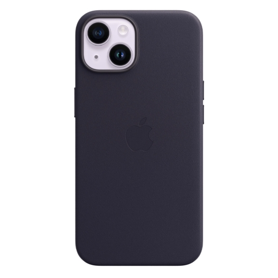 Чохол Apple Leather Case with MagSafe for iPhone 14 Ink - ціна, характеристики, відгуки, розстрочка, фото 2