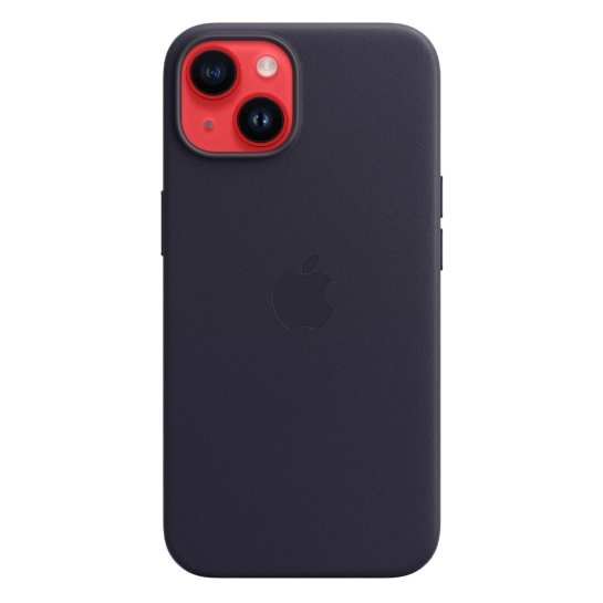 Чохол Apple Leather Case with MagSafe for iPhone 14 Ink - ціна, характеристики, відгуки, розстрочка, фото 5