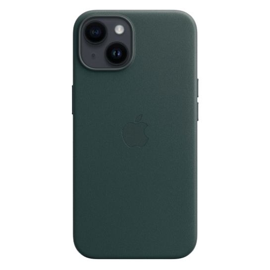 Чохол Apple Leather Case with MagSafe for iPhone 14 Forest Green - ціна, характеристики, відгуки, розстрочка, фото 1
