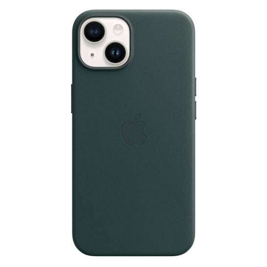 Чохол Apple Leather Case with MagSafe for iPhone 14 Forest Green - ціна, характеристики, відгуки, розстрочка, фото 4