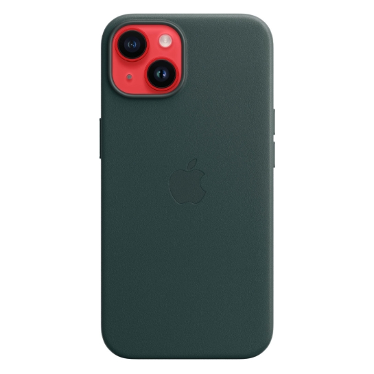 Чохол Apple Leather Case with MagSafe for iPhone 14 Forest Green - ціна, характеристики, відгуки, розстрочка, фото 5