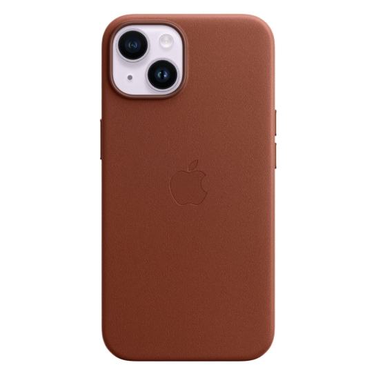 Чохол Apple Leather Case with MagSafe for iPhone 14 Umber - ціна, характеристики, відгуки, розстрочка, фото 4