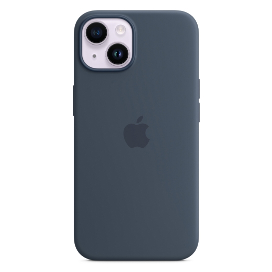 Чохол Apple Silicone Case with MagSafe for iPhone 14 Storm Blue - ціна, характеристики, відгуки, розстрочка, фото 2