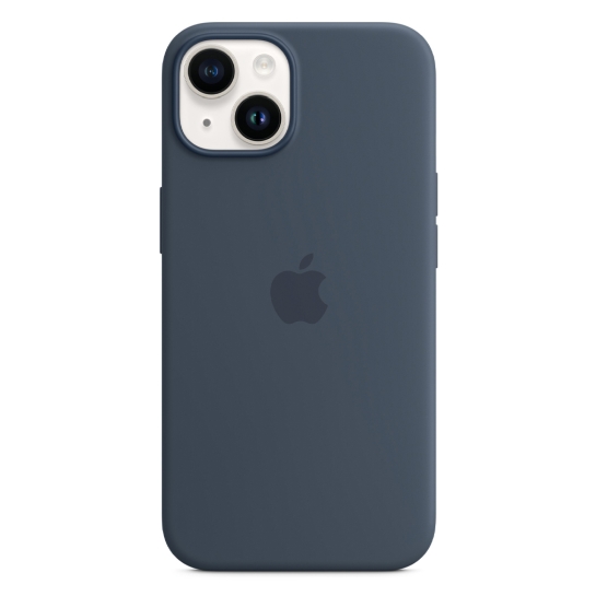 Чохол Apple Silicone Case with MagSafe for iPhone 14 Storm Blue - ціна, характеристики, відгуки, розстрочка, фото 4