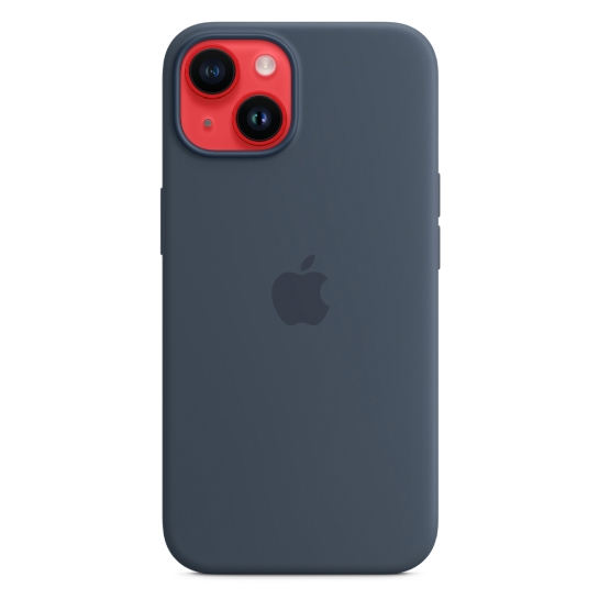Чохол Apple Silicone Case with MagSafe for iPhone 14 Storm Blue - ціна, характеристики, відгуки, розстрочка, фото 5