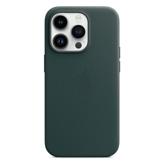 Чохол Apple Leather Case with MagSafe for iPhone 14 Pro Forest Green - ціна, характеристики, відгуки, розстрочка, фото 1