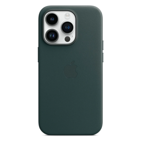 Чехол Apple Leather Case with MagSafe for iPhone 14 Pro Forest Green