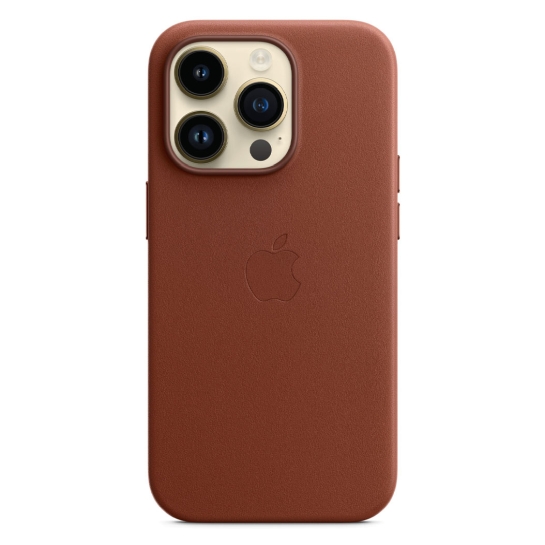 Чохол Apple Leather Case with MagSafe для iPhone 14 Pro Umber - ціна, характеристики, відгуки, розстрочка, фото 1