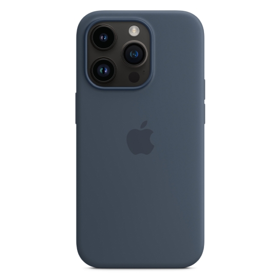 Чехол Apple Silicone Case with MagSafe for iPhone 14 Pro Storm Blue - цена, характеристики, отзывы, рассрочка, фото 3