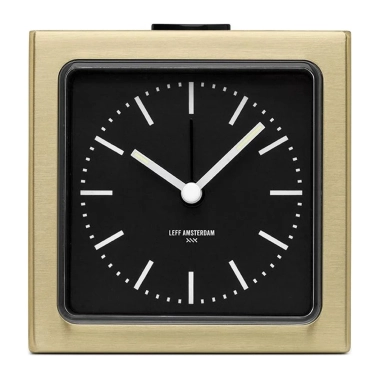Годинник настільний LEFF Alarm Clock Block Brass/Black - цена, характеристики, отзывы, рассрочка, фото 1