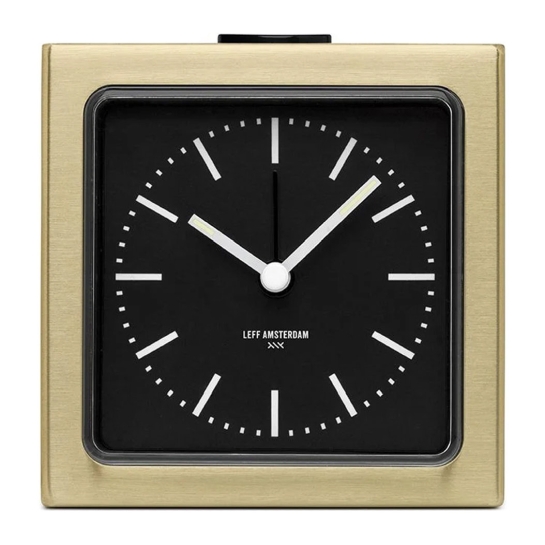 Часы настольные LEFF Alarm Clock Block Brass/Black - цена, характеристики, отзывы, рассрочка, фото 1