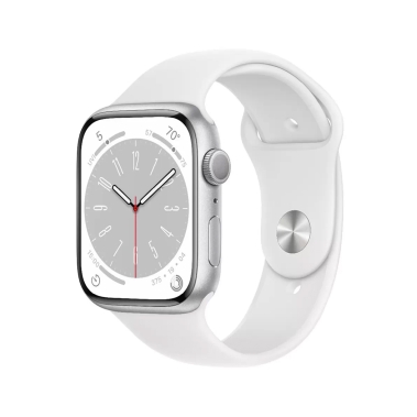 Apple Watch 8 41mm Silver Aluminum Case with White Sport Band