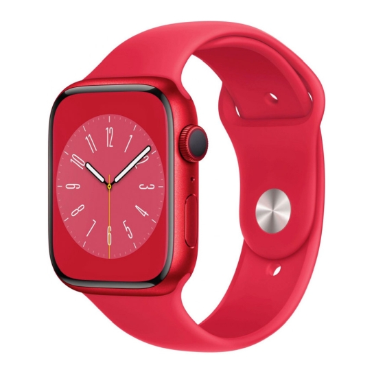 Apple Watch 8 45mm (PRODUCT)RED Aluminum Case with (PRODUCT)RED Sport Band - ціна, характеристики, відгуки, розстрочка, фото 1