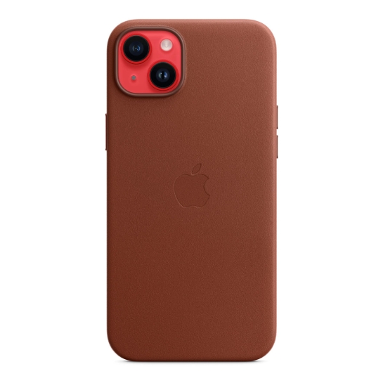 Чехол Apple Leather Case with MagSafe for iPhone 14 Plus Umber - цена, характеристики, отзывы, рассрочка, фото 3