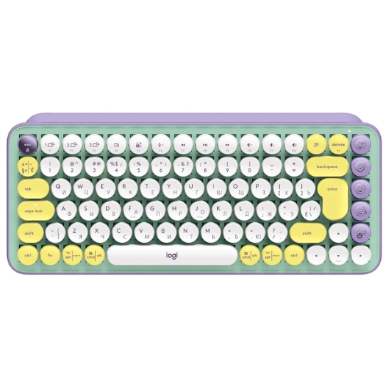 Клавіатура Logitech POP Keys Wireless Mechanical Keyboard Daydream Mint - ціна, характеристики, відгуки, розстрочка, фото 1