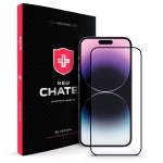 Стекло +NEU Chatel Corning Gorilla Glass with Mesh for iPhone 14 Pro Max Front Black