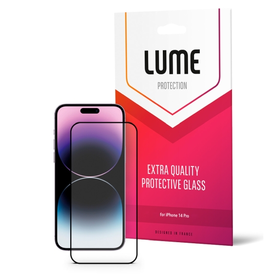 Скло LUME Protection Anti Static Dustproof Glass for iPhone 14 Pro Front Black - ціна, характеристики, відгуки, розстрочка, фото 1