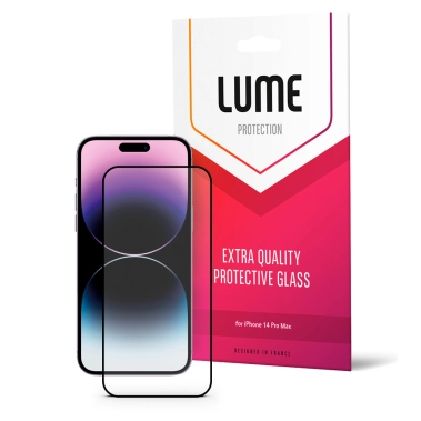 Стекло LUME Protection Anti Static Dustproof Glass for iPhone 14 Pro Max Front Black - цена, характеристики, отзывы, рассрочка, фото 1