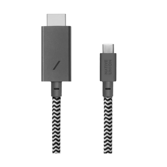 Кабель Native Union Belt Cable USB-C to HDMI Zebra (3 m) - ціна, характеристики, відгуки, розстрочка, фото 2