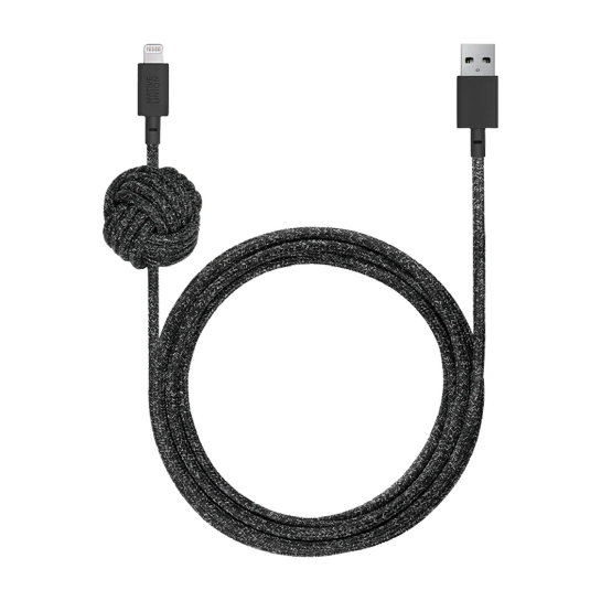 Кабель Native Union Night Cable Cosmoc Black (3 m) - цена, характеристики, отзывы, рассрочка, фото 1