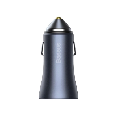 Автомобільний зарядний пристрій Baseus Golden Contactor Pro 40W Charger with Type-C to Lightning Cable Grey - цена, характеристики, отзывы, рассрочка, фото 1