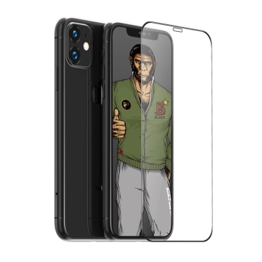 Скло Blueo 2.5D Silk Narrow Border Tempered Glass HD for iPhone 11/XR Front Black - цена, характеристики, отзывы, рассрочка, фото 1