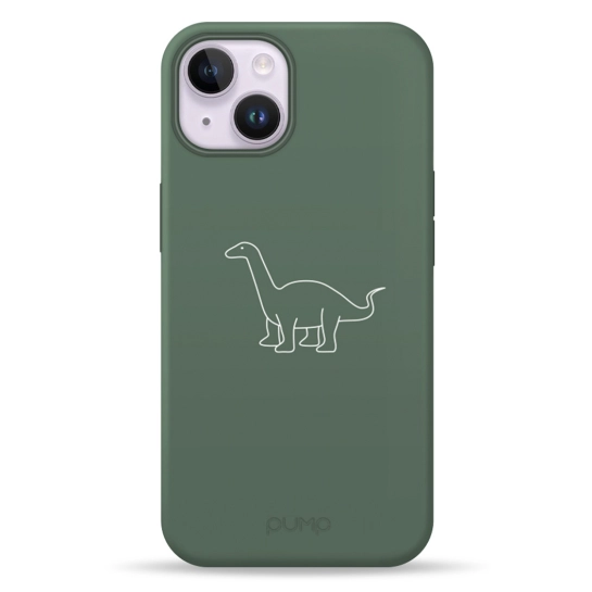 Чохол Pump Silicone Minimalistic Case with MagSafe for iPhone 14 Dino #