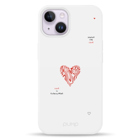 Чохол Pump Silicone Minimalistic Case with MagSafe for iPhone 14 Heart Red - ціна, характеристики, відгуки, розстрочка, фото 1