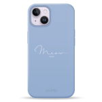 Чехол Pump Silicone Minimalistic Case with MagSafe for iPhone 14 Meow Blue #