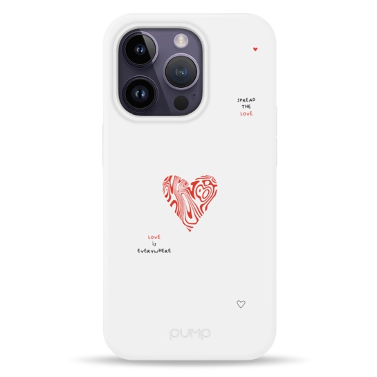 Чохол Pump Silicone Minimalistic Case with MagSafe for iPhone 14 Pro Heart Red - ціна, характеристики, відгуки, розстрочка, фото 1