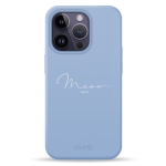 Чехол Pump Silicone Minimalistic Case with MagSafe for iPhone 14 Pro Meow Blue #