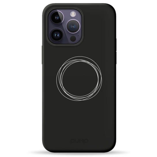 Чохол Pump Silicone Minimalistic Case with MagSafe for iPhone 14 Pro Max Circles on Dark # - цена, характеристики, отзывы, рассрочка, фото 1