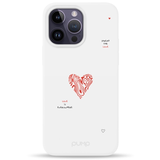 Чохол Pump Silicone Minimalistic Case with MagSafe for iPhone 14 Pro Max Heart Red - ціна, характеристики, відгуки, розстрочка, фото 1