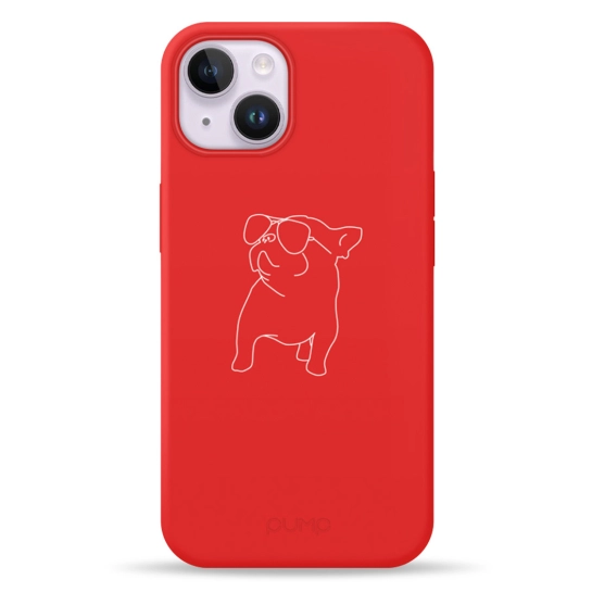 Чохол Pump Silicone Minimalistic Case with MagSafe for iPhone 14 Pug With #