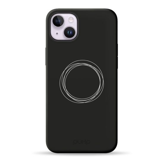 Чохол Pump Silicone Minimalistic Case with MagSafe for iPhone 14 Plus Circles on Dark # - ціна, характеристики, відгуки, розстрочка, фото 1