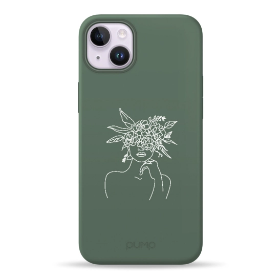 Чохол Pump Silicone Minimalistic Case with MagSafe for iPhone 14 Plus Flowerhat #