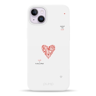 Чохол Pump Silicone Minimalistic Case with MagSafe for iPhone 14 Plus Heart Red - цена, характеристики, отзывы, рассрочка, фото 1