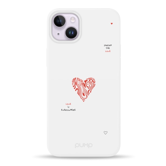 Чехол Pump Silicone Minimalistic Case with MagSafe for iPhone 14 Plus Heart Red - цена, характеристики, отзывы, рассрочка, фото 1