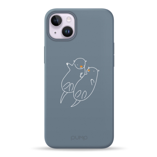 Чохол Pump Silicone Minimalistic Case with MagSafe for iPhone 14 Plus Otters - ціна, характеристики, відгуки, розстрочка, фото 1