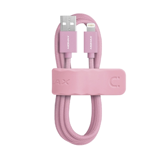 Кабель Momax Elite Link MFI Lightning Cable Pink Sand - ціна, характеристики, відгуки, розстрочка, фото 1