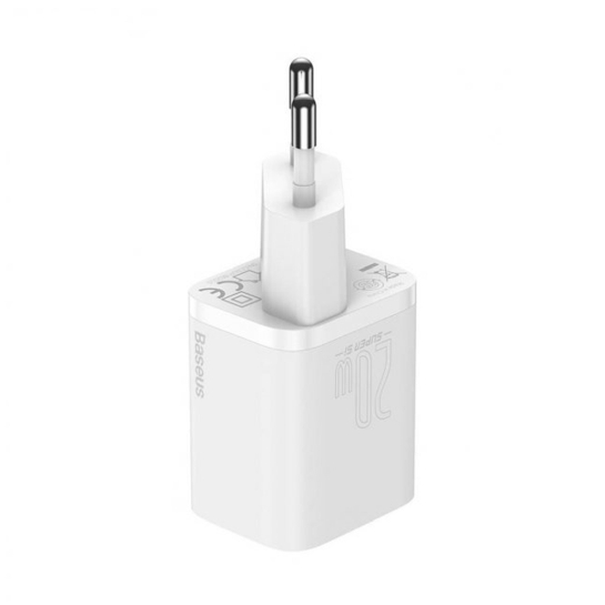 Сетевое зарядное устройство Baseus Super Si 20W PD Quick Charger + TypeC Light Cable White - цена, характеристики, отзывы, рассрочка, фото 4