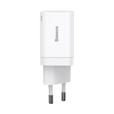 Сетевое зарядное устройство Baseus Super Si Pro Quick Charger C+U 30W White - цена, характеристики, отзывы, рассрочка, фото 1