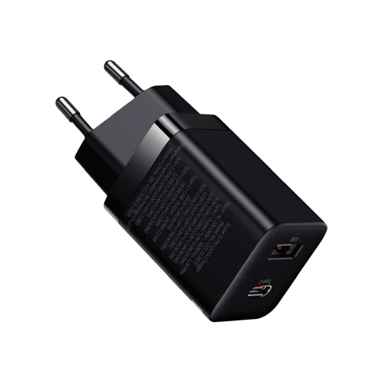 Сетевое зарядное устройство Baseus Super Si Pro Quick Charger C+U 30W Black - цена, характеристики, отзывы, рассрочка, фото 4
