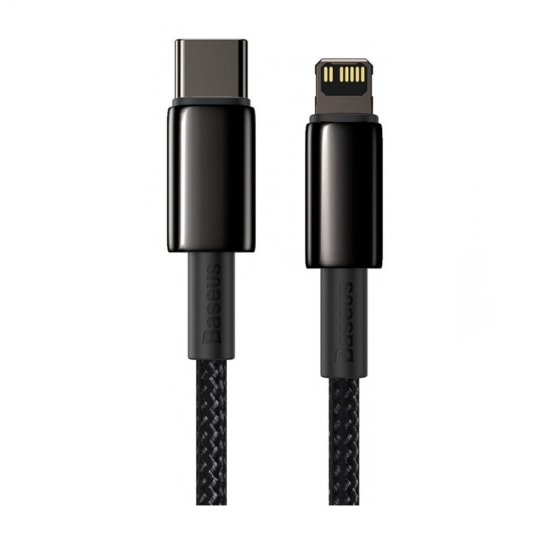 Кабель Baseus Tungsten Gold Lightning to USB-C PD 20W Cable (1m) Black - ціна, характеристики, відгуки, розстрочка, фото 2