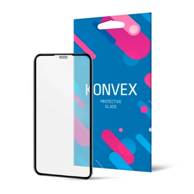Стекло KONVEX Matte Tempered Glass Full for iPhone 12/12 Pro Front Black - цена, характеристики, отзывы, рассрочка, фото 1