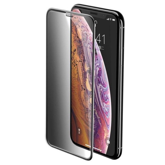 Стекло Baseus Full-Screen Privacy Tempered Glass Cellular Dust Prevention for iPhone XS Max Black - цена, характеристики, отзывы, рассрочка, фото 1